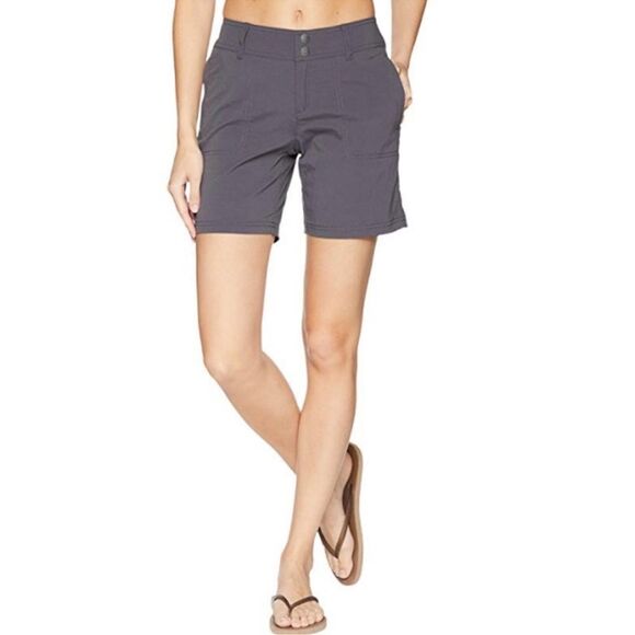 Prana Mid Rise Relaxed 11” Shorts NEW Size 8 Gray Stretchy - Picture 1 of 8